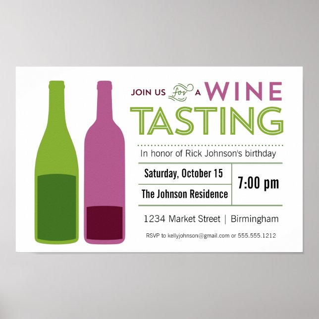 Wine Tasting Promotional Poster (Front)