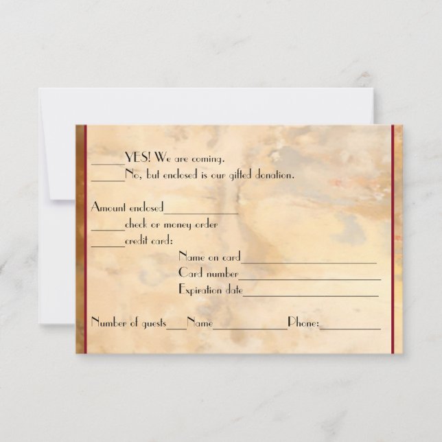 Wine Tasting RSVP reply- Card (Front)