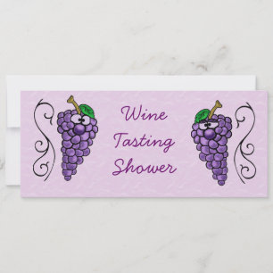 Wine Tasting Shower or Party Invitation Grapes