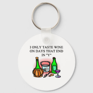 WINE tasting taster design Key Ring
