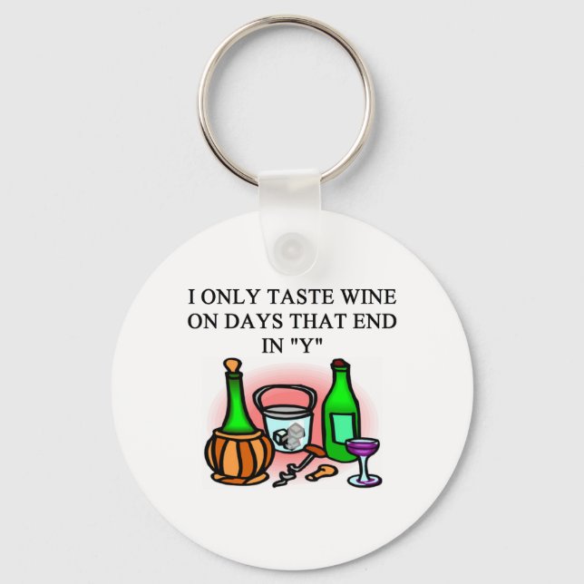 WINE tasting taster design Key Ring (Front)