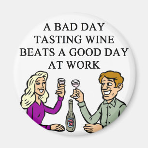 WINE tasting taster design Magnet
