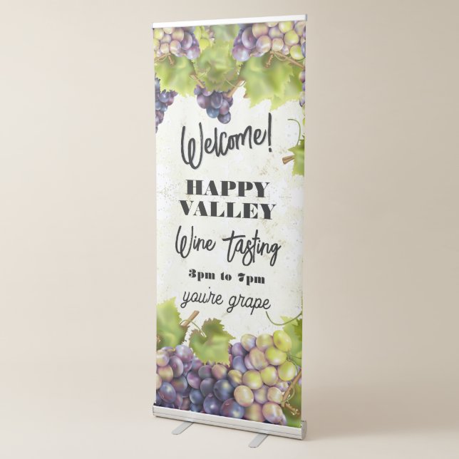 Wine Tasting Vertical Retractable Banner (3/4)
