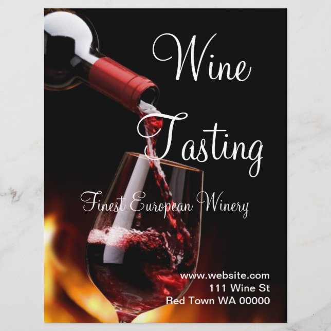 Wine Tasting Winery Flyer Invitation (Front)