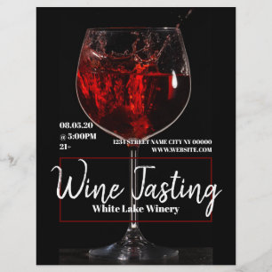 Wine Tasting Winery Flyer Poster