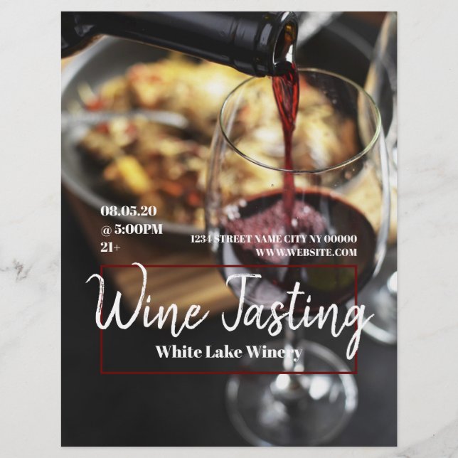 Wine Tasting Winery Flyer Poster (Front)