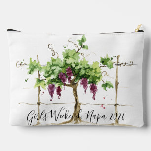 Wine Tasting Winery Vineyard Girls’ Weekend Accessory Pouch