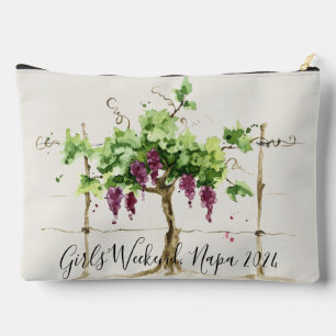 Wine Tasting Winery Vineyard Girls’ Weekend Accessory Pouch