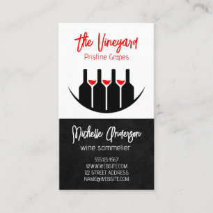 Wine Tastings   Bottles and Glasses  Business Card