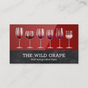 Wine Tastings Marble Red High Gloss Business Card