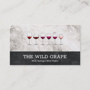 Wine Tastings   Marble   Wine Flights Business Card