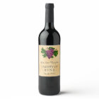 Wine Template Elegant Vintage Purple Grapes Custom