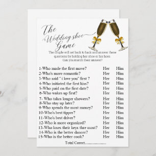 Wine The wedding shoe game bridal shower games  Thank You Card
