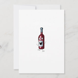 Wine theme, red wine, bottle of wine invitation