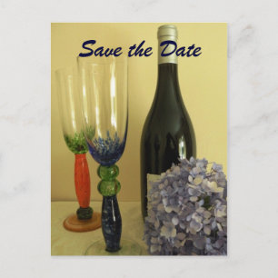Wine Theme Save the Date Postcard
