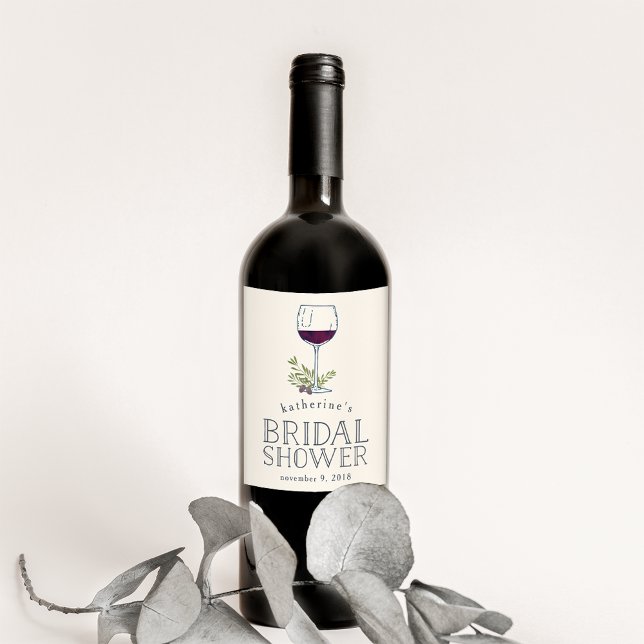 Wine Themed Bridal Shower Wine Label (Creator Uploaded)