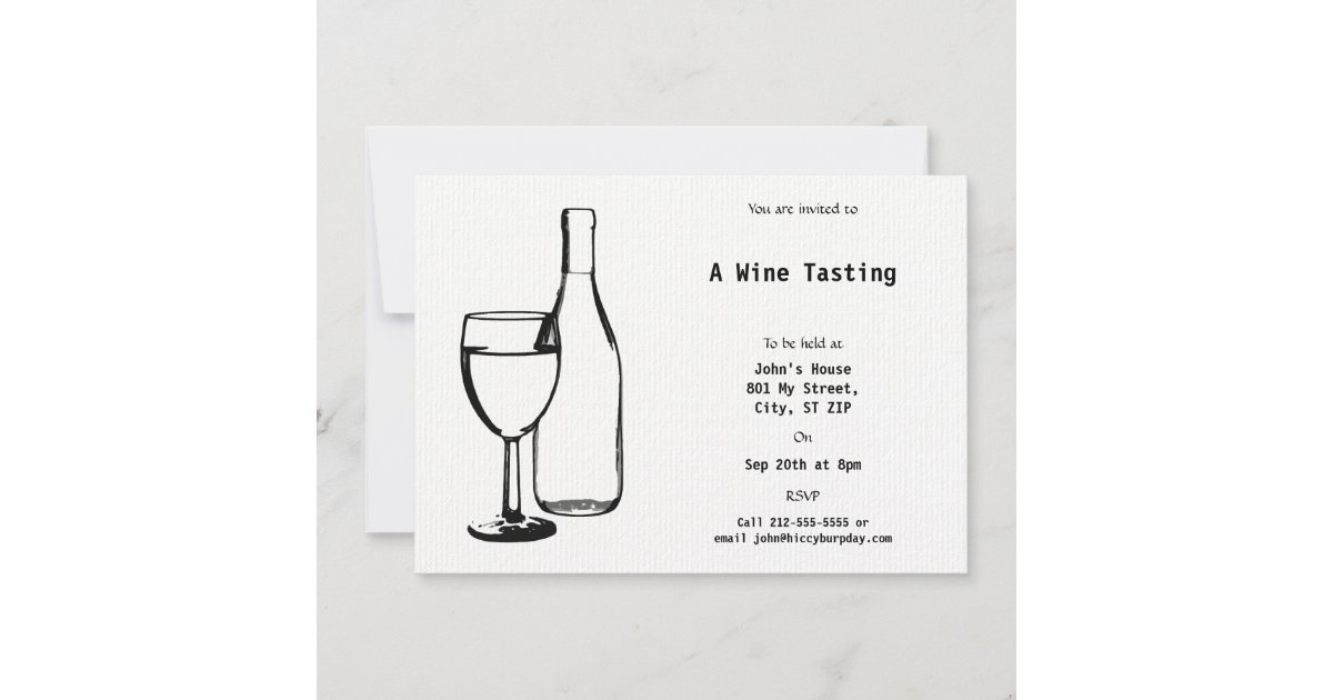 Wine Themed Event Invitation | Zazzle.co.uk