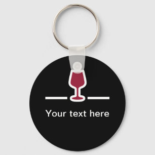 Wine Themed Message Keychains