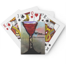 wine themed playing cards