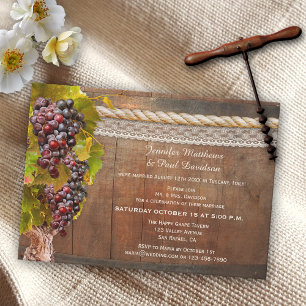 Wine Themed Post Wedding Reception Only Invitation