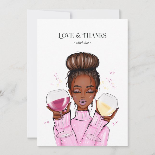 Wine Themed Thank You Card (Front)