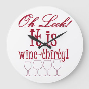 wine-thirty large clock