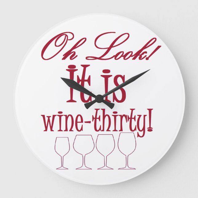 wine-thirty large clock (Front)