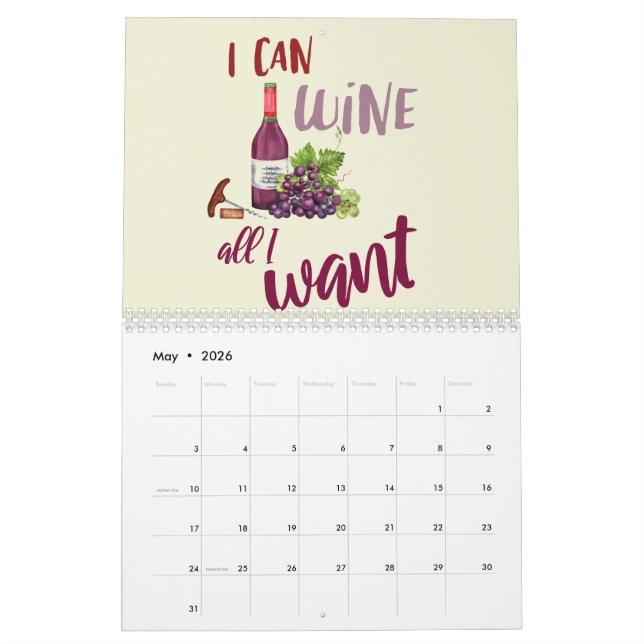 WINE TIME CALENDAR (May 2026)