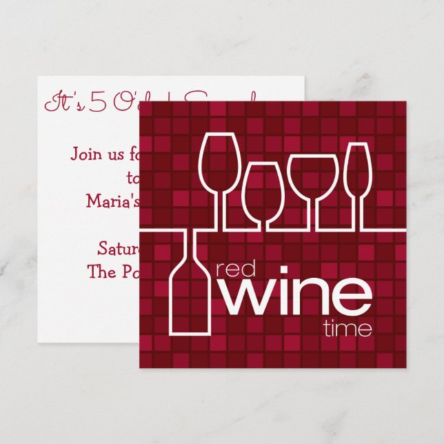 Wine Time Invitation (Front/Back)