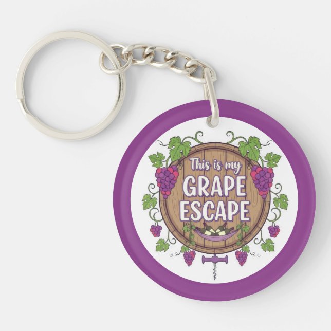 Wine Time Key Ring (Front)