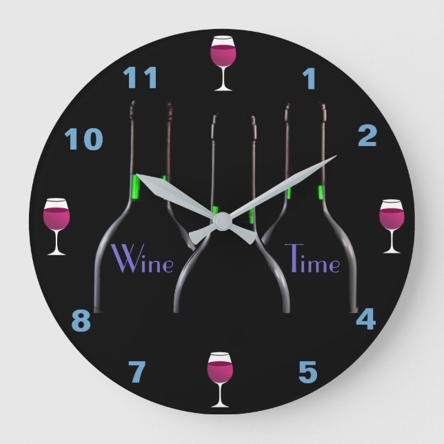 Wine Time Kitchen Clock (Front)