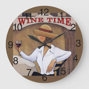 Wine Time, Large Clock