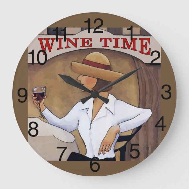 Wine Time, Large Clock (Front)