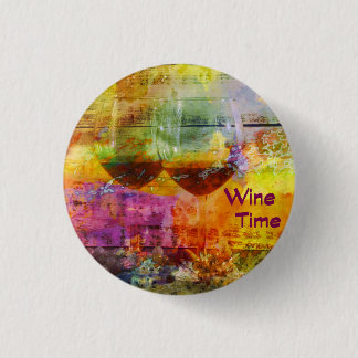 Wine Time Marbled Button