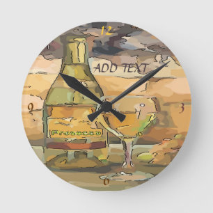 Wine Time, Prosecco Round Clock