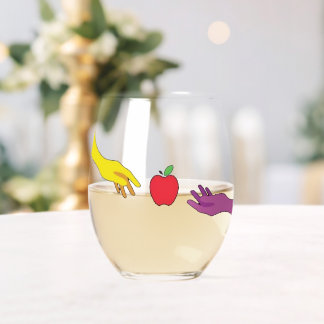 Wine time stemless wine glass