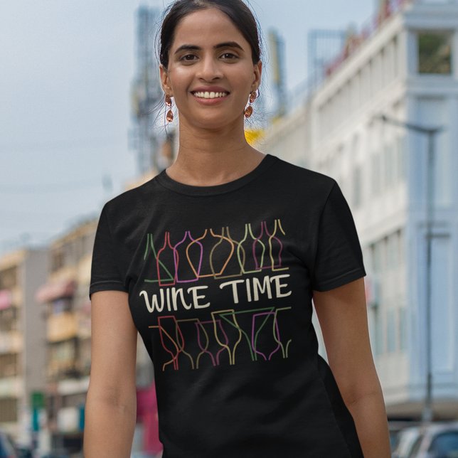 Wine Time T-Shirt (Wine Time Tee for Women Who Love Wine)