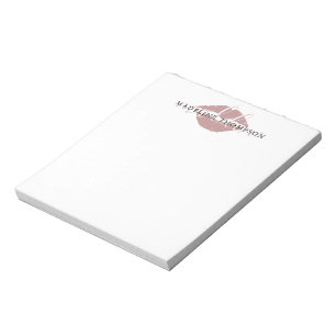 Wine Tinted Lips Calligraphy Script Notepad