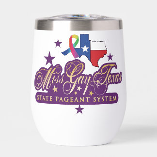 Wine Tumbler with Miss Gay Texas State logo