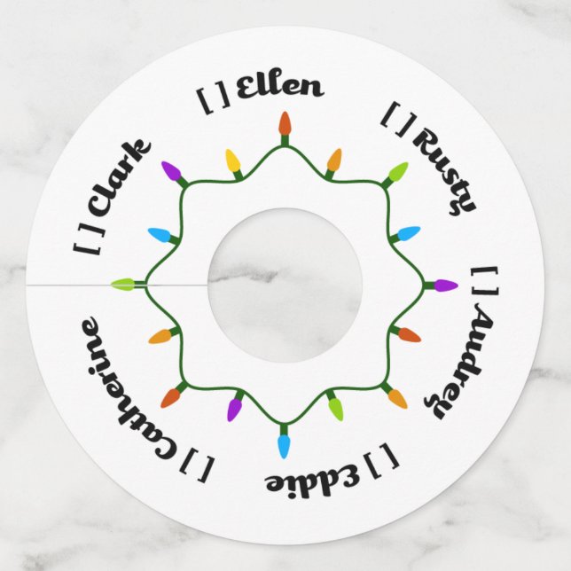 Wine Vacation... Wine Glass Tag (Front)