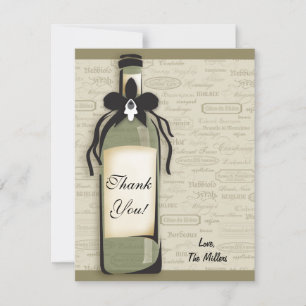 Wine Varietal and Whimsical Bottle Note Card