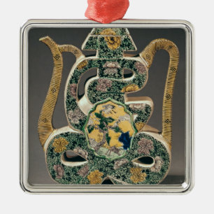 Wine vase in the form of the character 'shou' metal tree decoration