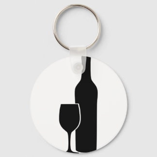 Wine - vine icon key ring