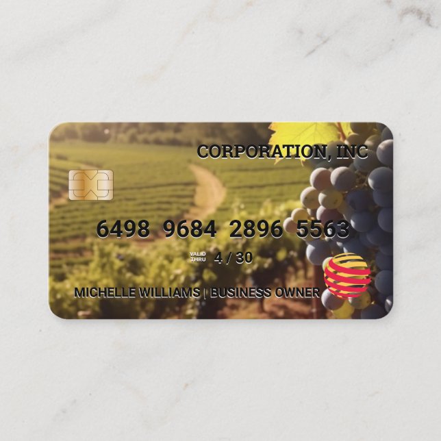 Wine Vineyard | Credit Card (Front)
