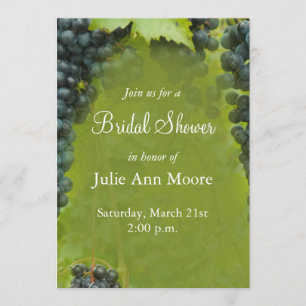 Wine Vineyard Theme Bridal Shower Invitation