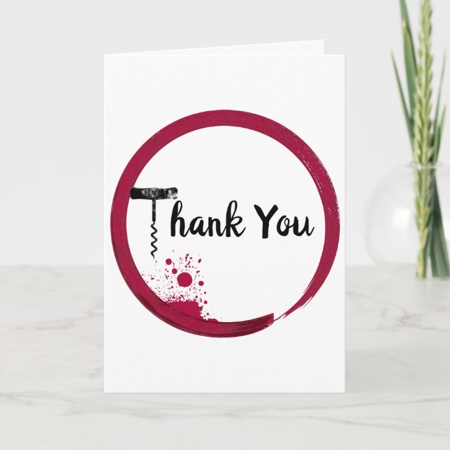 Wine Vino Thank You Cards (Front)