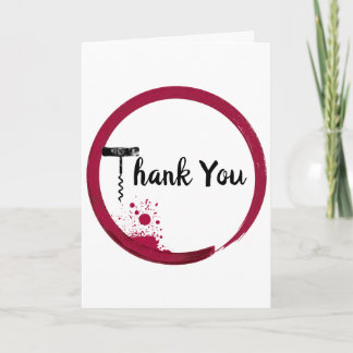 Wine Vino Thank You Cards