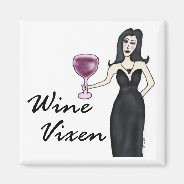 Wine Vixen (No Saying) Magnet (Front)
