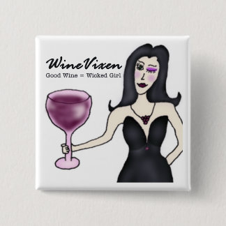 Wine Vixen "Wicked Girl" 15 Cm Square Badge