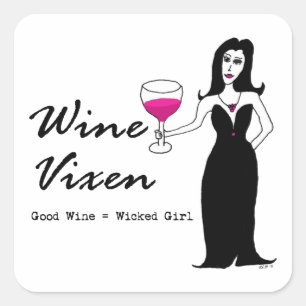 Wine Vixen "Wicked Girl" Square Sticker